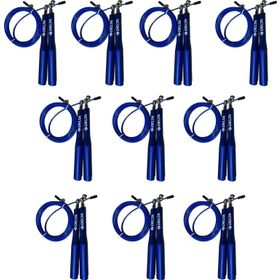 Delta 10 Adet Pro Crossfit Speed Jump Rope Mavi Alüminyum Sap Çelik Telli Hızlı Atlama İpi