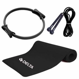 Delta 10 Pilates Minderi 38 Pilates Çemberi Atlama İpi Seti