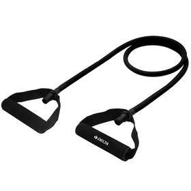 Delta 120 cm 9x13 mm Tutacaklı Tam Sert Siyah Pilates Direnç Lastiği