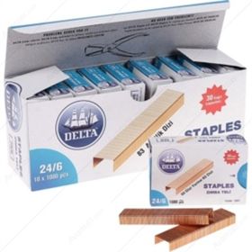 Delta 24/6 10'lu Paket Sarı Zımba Teli