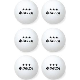 Delta 3 Yıldız Beyaz 6 Adet Masa Tenisi Topu