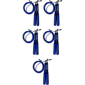 Delta 5 Adet Pro Crossfit Speed Jump Rope Mavi Alüminyum Sap Çelik Telli Hızlı Atlama İpi