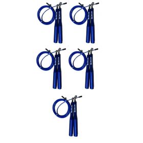 Delta 5 Adet Pro Crossfit Speed Jump Rope Mavi Alüminyum Sap Çelik Telli Hızlı Atlama İpi