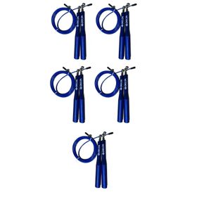 Delta 5 Adet Pro Crossfit Speed Jump Rope Mavi Alüminyum Sap Çelik Telli Hızlı Atlama İpi