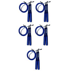 Delta 5 Adet Pro Crossfit Speed Jump Rope Mavi Alüminyum Sap Çelik Telli Hızlı Atlama İpi