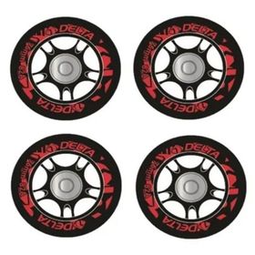 Delta 76mm Silikonlu Rulmanlı 4 adet paten Tekerleği Seti