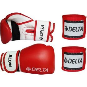 Delta Blow Dura Strong Kırmızı Boks Eldiveni + El Bandajı Seti