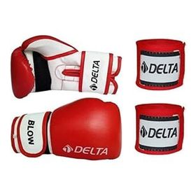 Delta Blow Dura Strong Kırmızı Boks Eldiveni + El Bandajı Seti