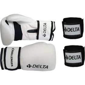 Delta Challenger Beyaz Dura-Strong Boks Eldiveni + Boks El Bandajı Seti