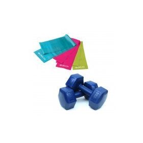 Delta Delta 2 Kg x 2 Adet Plastik Dambıl 3'lü Pilates Bandı Mavi BNT-DMBLM-03
