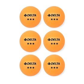 Delta EPT 583 3 Yıldız Turuncu 6 Adet Masa Tenisi (Pinpon) Topu