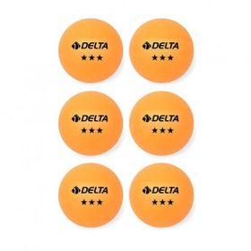 Delta EPT 583 3 Yıldız Turuncu 6 Adet Masa Tenisi (Pinpon) Topu