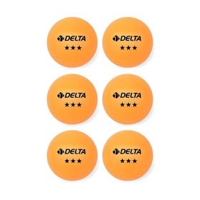 Delta EPT 583 3 Yıldız Turuncu 6 Adet Masa Tenisi (Pinpon) Topu