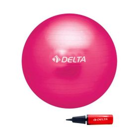 Delta Fuşya 65 cm Deluxe Pilates Topu ve Çift Yönlü Pompa Seti