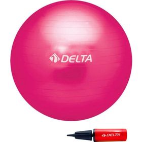 Delta Fuşya 65 cm Deluxe Pilates Topu ve Çift Yönlü Pompa Seti