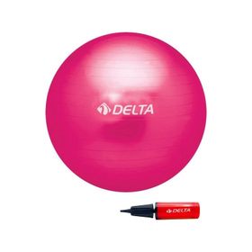 Delta Fuşya 65 cm Deluxe Pilates Topu ve Çift Yönlü Pompa Seti