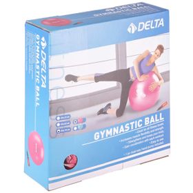Delta Fuşya Deluxe Pilates Topu 55 cm ve Çift Yönlü Pompa Seti