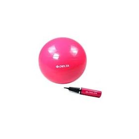 Delta Fuşya Deluxe Pilates Topu 55 cm ve Çift Yönlü Pompa Seti