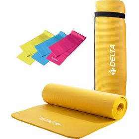 Delta Konfor Zemin 15 mm Sarı Yoga Matı Taşıma Askılı Pilates Minderi