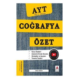 Delta Kültür Yayınevi AYT Coğrafya Özet YKS 2. Oturum