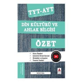 Delta Kültür Yayınevi TYT AYT Din Kültürü ve Ahlak Bilgisi Özet YKS 1. ve 2. Oturum