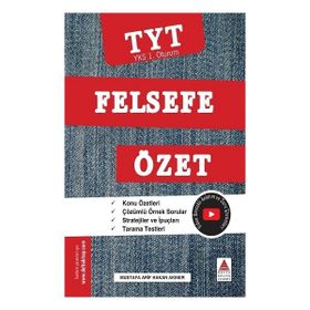 Delta Kültür Yayınevi TYT Felsefe Özet YKS 1. Oturum