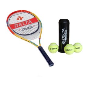 Delta Max Joys 23 inç Çocuk Tenis Raketi Tenis Maç Topu 3 Adet