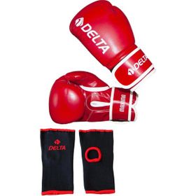 Delta Maxima Boks Eldiveni El Bandajı Atlama İpi Dişlik El Yayı 14 Oz Kırmızı Boks Seti