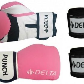 Delta Punch Dura Pembe Strong Boks Eldiveni + Boks El Bandajı Seti
