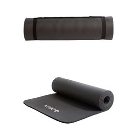 Delta Siyah Konfor Zemin 10 mm (Yoga Matı) Taşıma Askılı Pilates Minderi