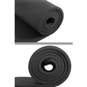 Delta Siyah Konfor Zemin 10 mm (Yoga Matı) Taşıma Askılı Pilates Minderi