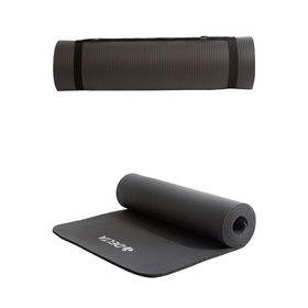 Delta Siyah Konfor Zemin 10 mm (Yoga Matı) Taşıma Askılı Pilates Minderi