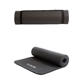 Delta Siyah Konfor Zemin 10 mm (Yoga Matı) Taşıma Askılı Pilates Minderi