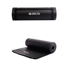 Delta Siyah Konfor Zemin 10 mm (Yoga Matı) Taşıma Askılı Pilates Minderi