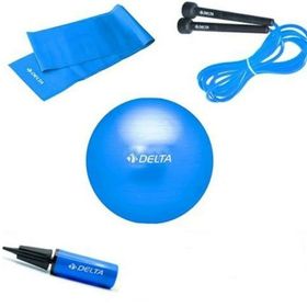 Delta SPT 30 55 cm Turkuaz 4'lü Deluxe Pilates Seti