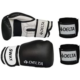 Delta Swat Dura-Strong Siyah Boks Eldiveni + 12 Boks El Bandajı Seti