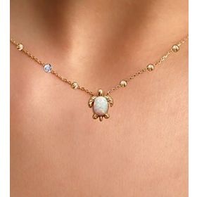 Demas Gold 14 Ayar Altın Dorikalı Avustralya Beyaz Opal Pırlanta Bileklik