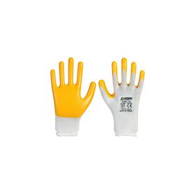 Demir Safety D007 Sarı-Beyaz Nitril Eldiven