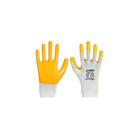 Demir Safety D007 Sarı-Beyaz Nitril Eldiven