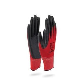 Demir Safety Nitril Kırmızı Siyah Eldiven