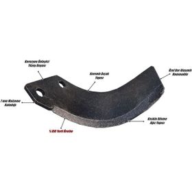 Demiray Türkay Hisarlar Yüksan Torunoğlu Uyumlu C Tip 7 mm 42 Adet Rotovatör Bıçağı