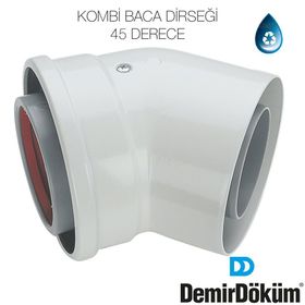 Demirdöküm 45 Derece Yoğuşmalı Kombi Baca Dirseği