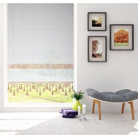 Demirhan Perde Pamuklu Ara Güpürlü Natural Çizgili Tül 250x200 cm Güneşlik