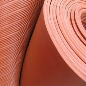 Demiriz 1.2x1 m Kırmızı İnce Tırtırlı Lastik Levha