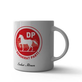 Demokrat Parti Logolu Kişiye Özel Kupa Bardak