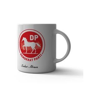 Demokrat Parti Logolu Kişiye Özel Kupa Bardak