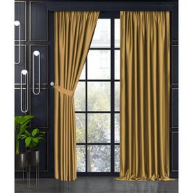 Demor Home Açık Kahve Yarı Mat Blackout Ekstrafor Büzgülü Tek Kanat 150x270 cm Fon Perde