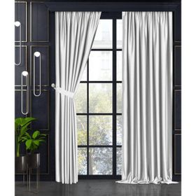 Demor Home Gri Renk Yarı Mat Blackout Ekstrafor Büzgülü Tek Kanat 150x270 cm Fon Perde