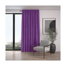 Demor Home Kadife Dokulu Ekstrafor Büzgülü Ametist Rengi Tek Kanat 150x260 cm Fon Perde