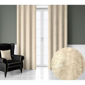 Demor Home Kadife Dokulu Ekstrafor Büzgülü Ay Taşı Beji Tek Kanat 200x260 cm Fon Perde